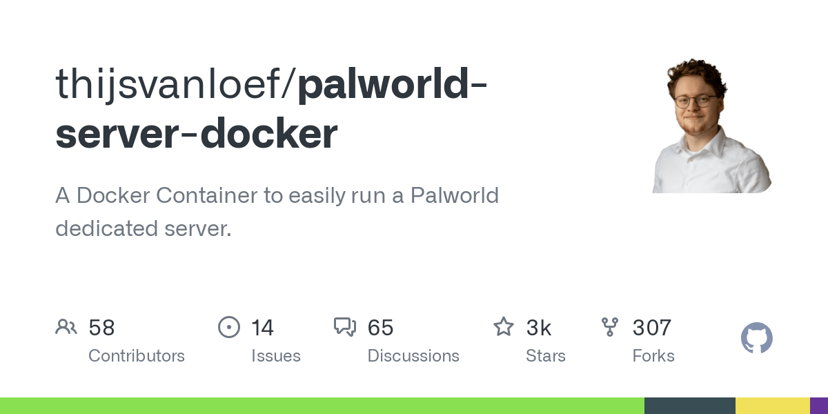 GitHub - thijsvanloef/palworld-server-docker: A Docker Container to easily run a Palworld dedicated server.